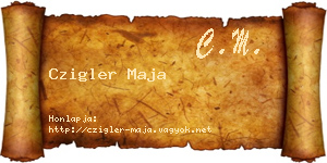 Czigler Maja névjegykártya